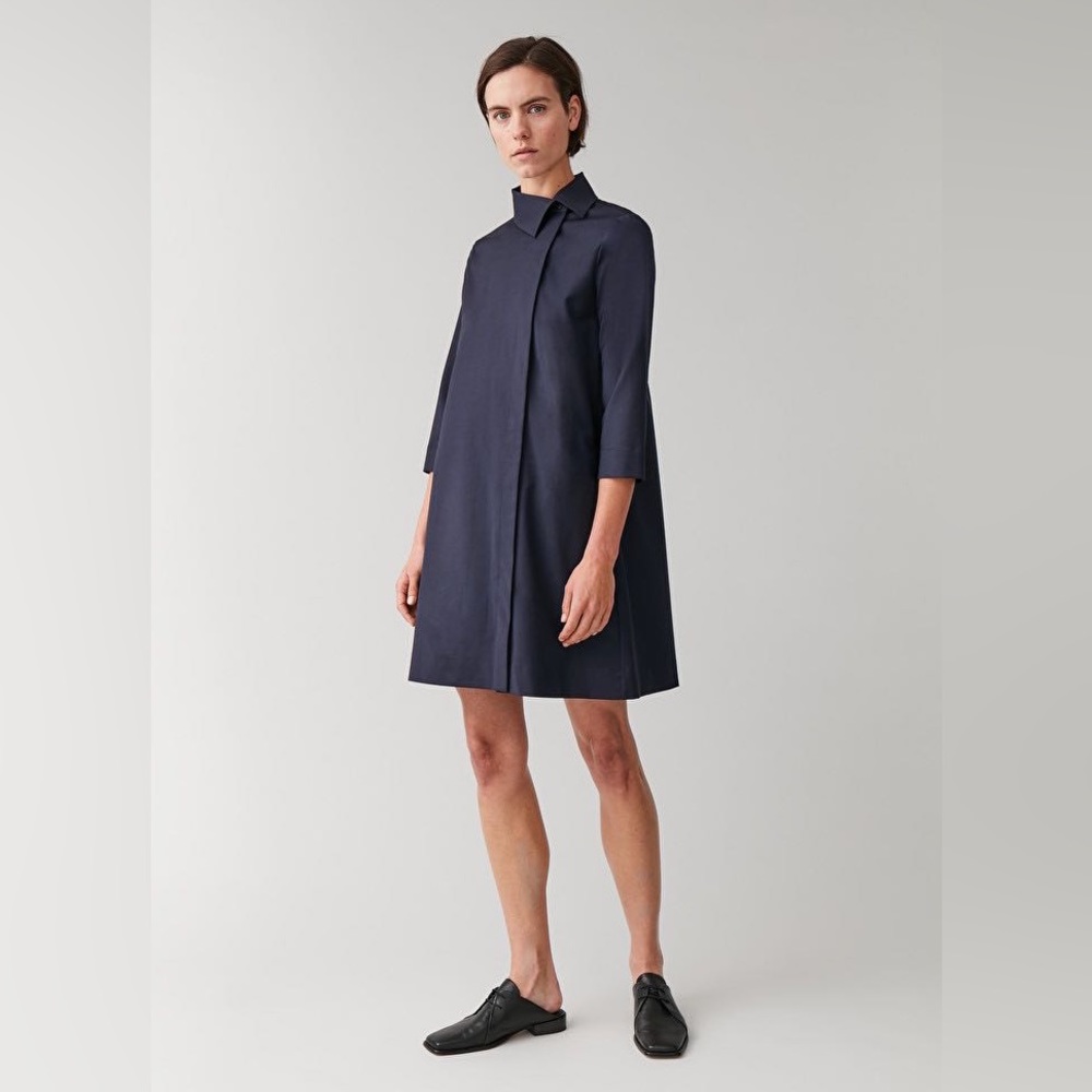COS Asymmetric Collar Wool Dress